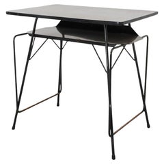 Vintage Mini Willy Van Der Meeren Writing Desks for Tubax with Black Base and Black Edge