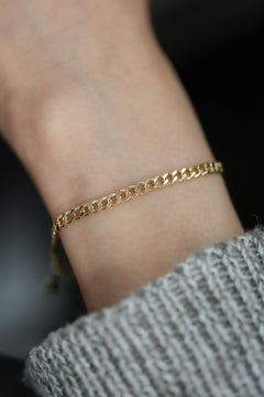 Mini Yellow Gold Cuban Bracelet