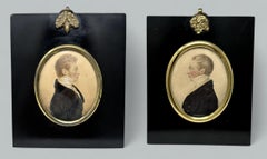 Miniatur Georgian Portrait Gentleman Watercolor Frederick Buck Irish Cork Artist