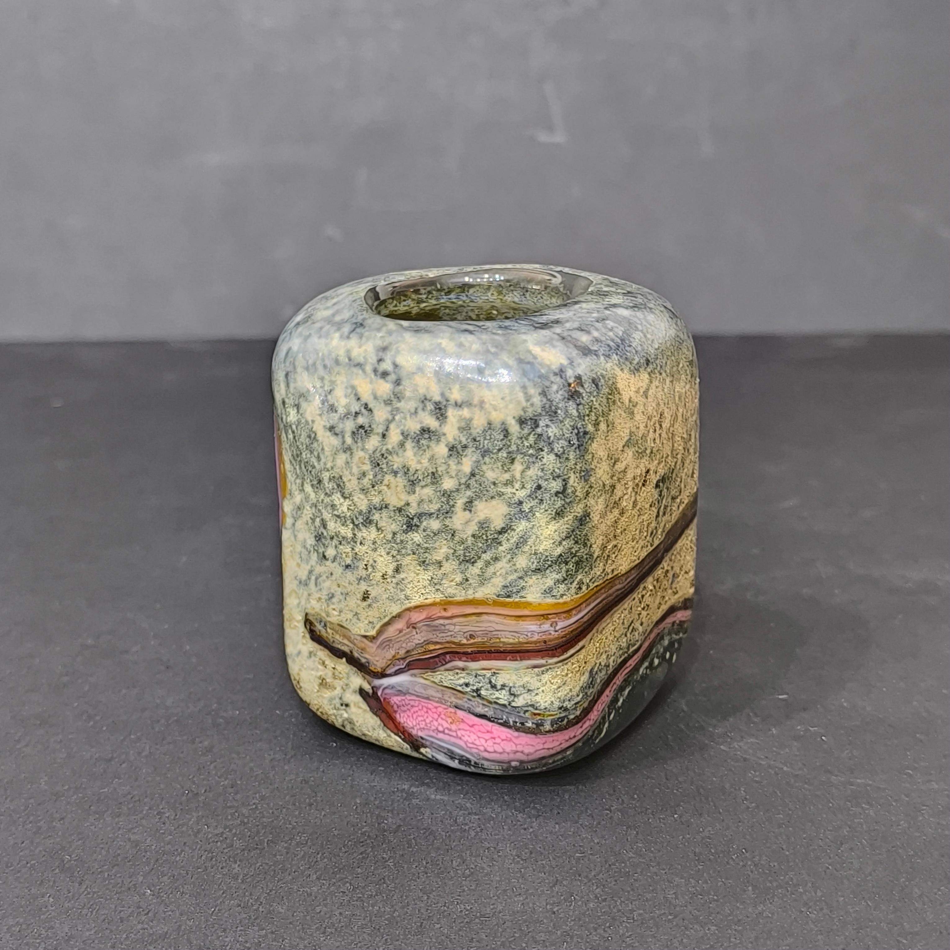 Cast Miniatur Vase in Aleppo Technique by Milan Vobruba, Gusum, Sweden, 1978 For Sale