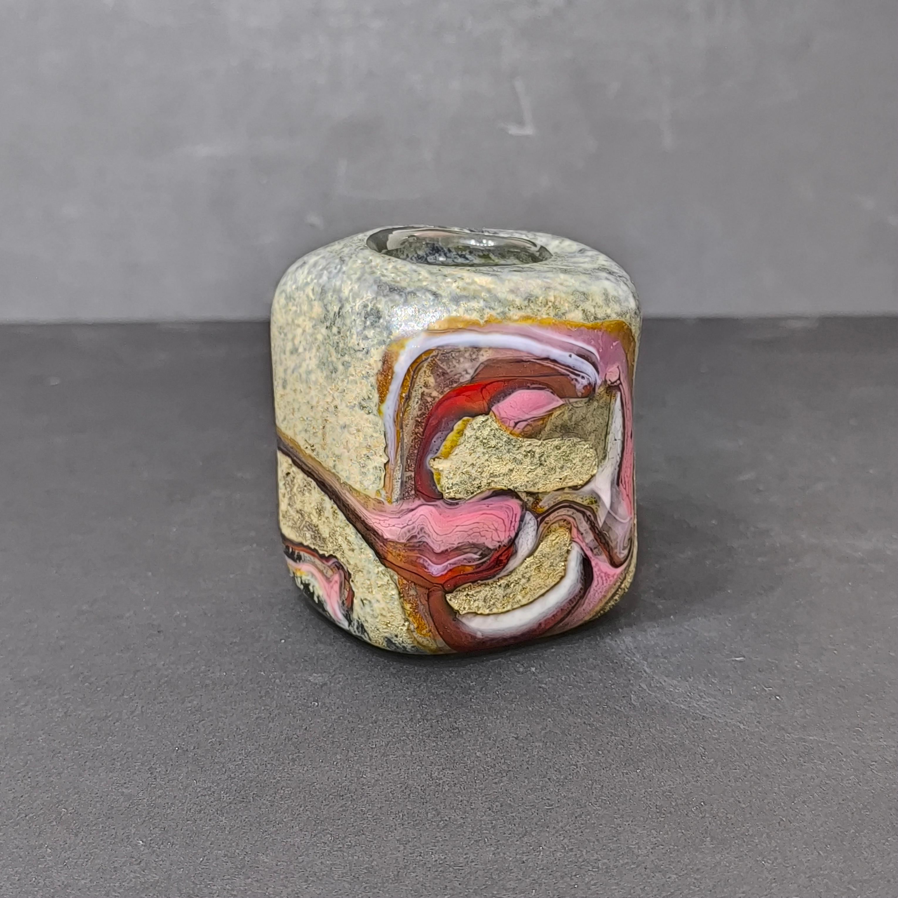 Miniatur Vase in Aleppo Technique by Milan Vobruba, Gusum, Sweden, 1978 In Excellent Condition For Sale In Bochum, NRW