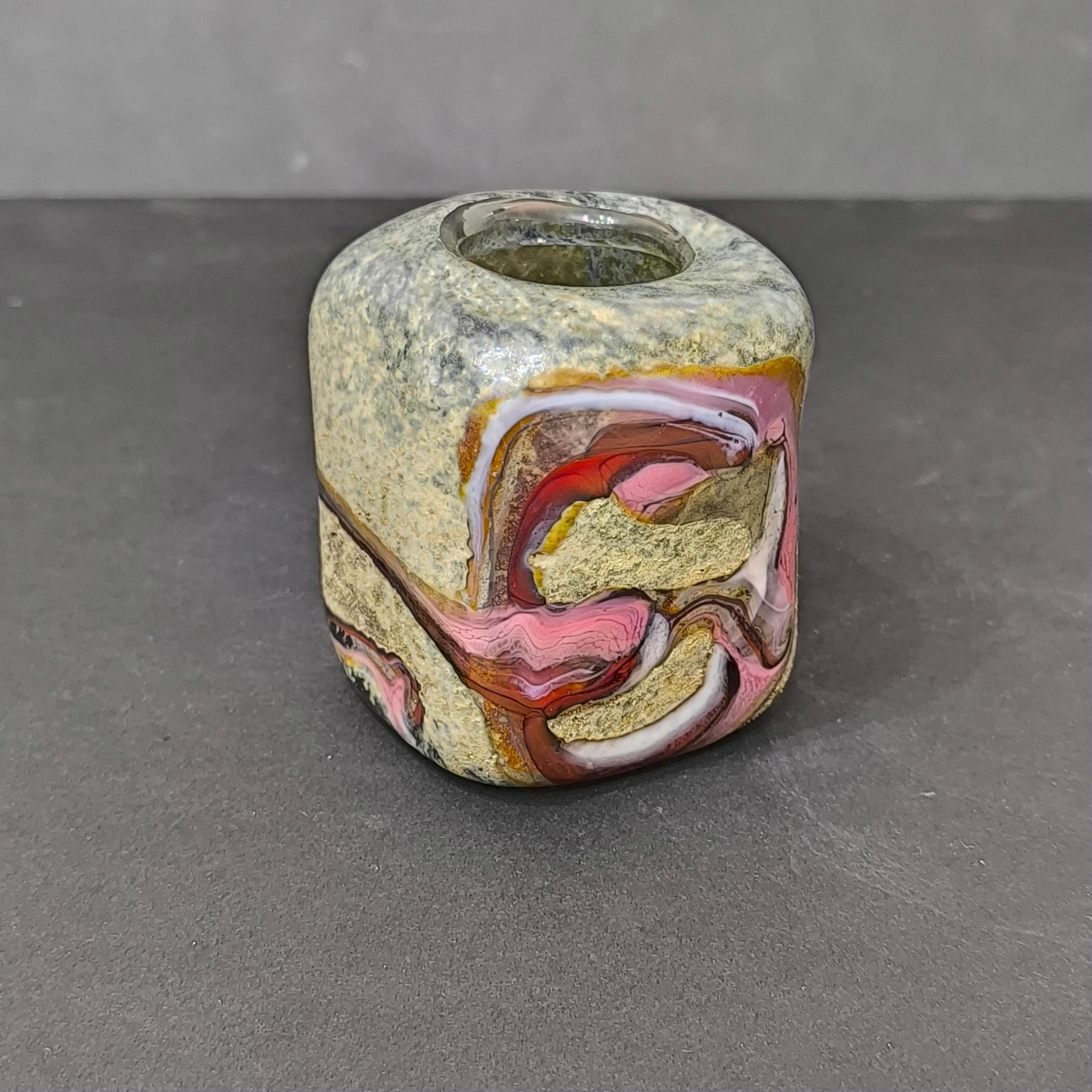 Late 20th Century Miniatur Vase in Aleppo Technique by Milan Vobruba, Gusum, Sweden, 1978 For Sale