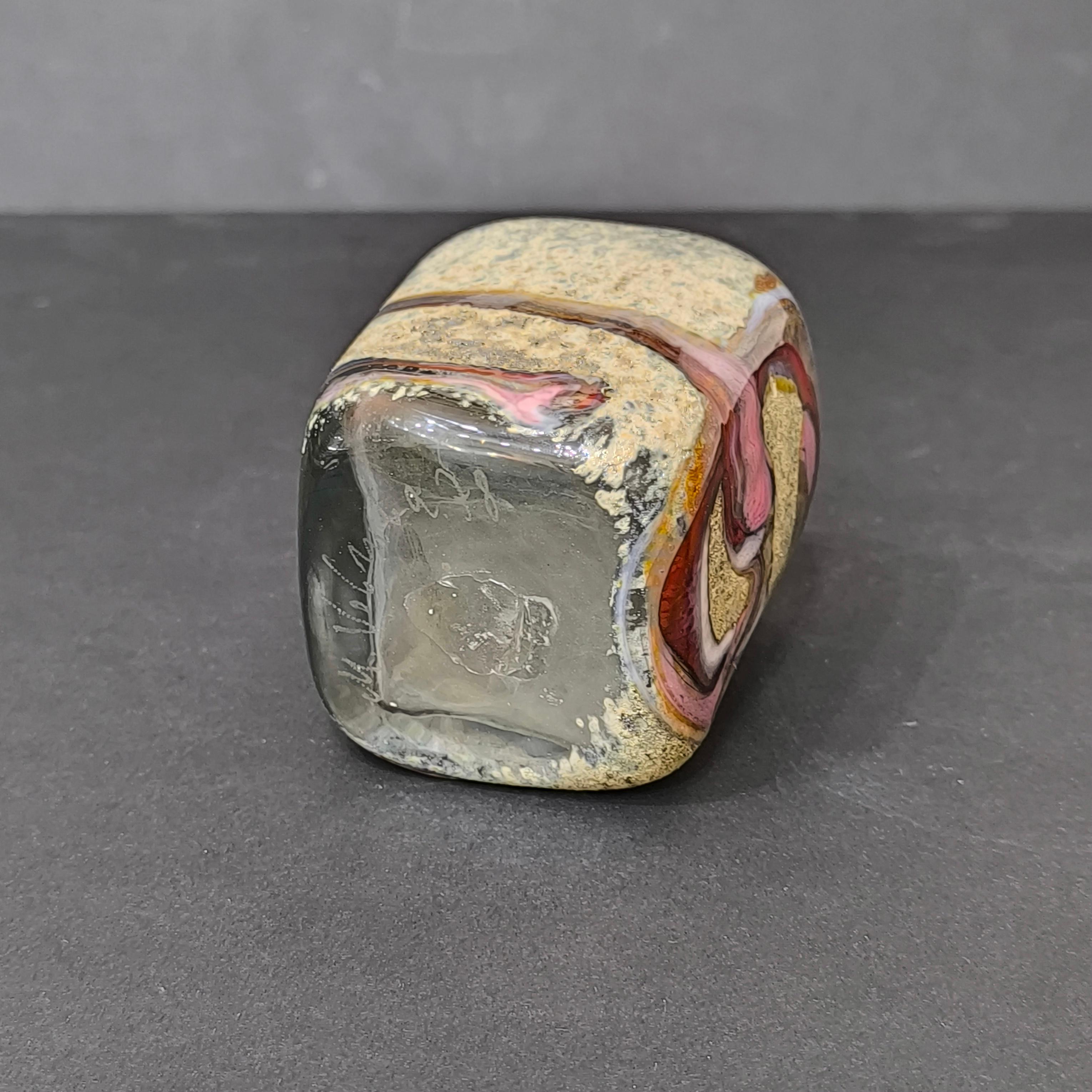 Glass Miniatur Vase in Aleppo Technique by Milan Vobruba, Gusum, Sweden, 1978 For Sale