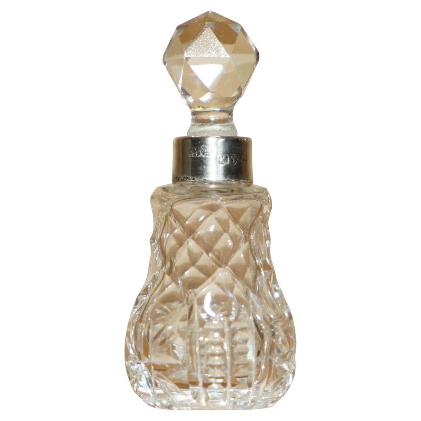 MINIATURA 1891 WILLIAM VALE & SONS BOTTIGLIA DI PROFUMO IN ARGENTO CRISTALLINO in vendita