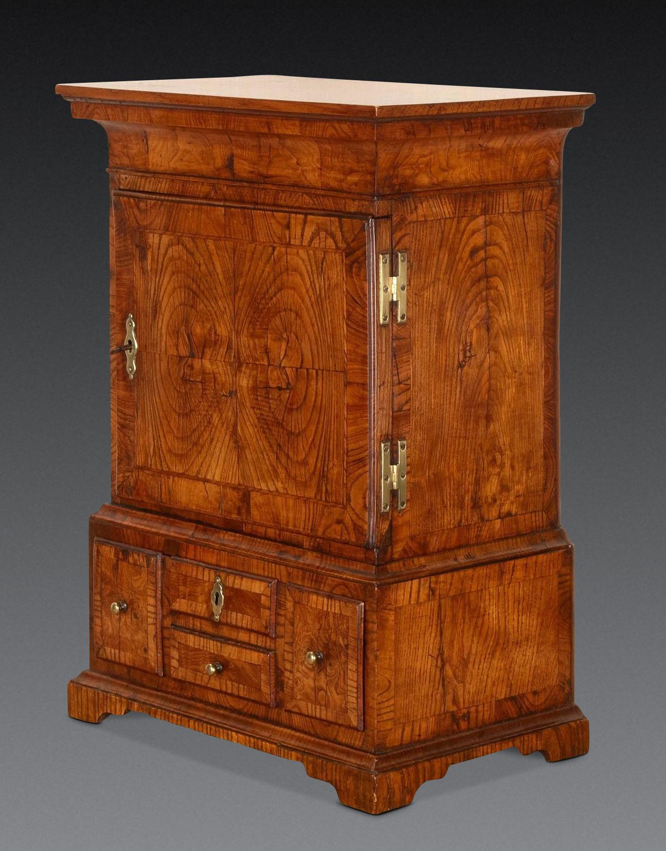George III Miniature 18th Century Ash Spice Cabinet For Sale
