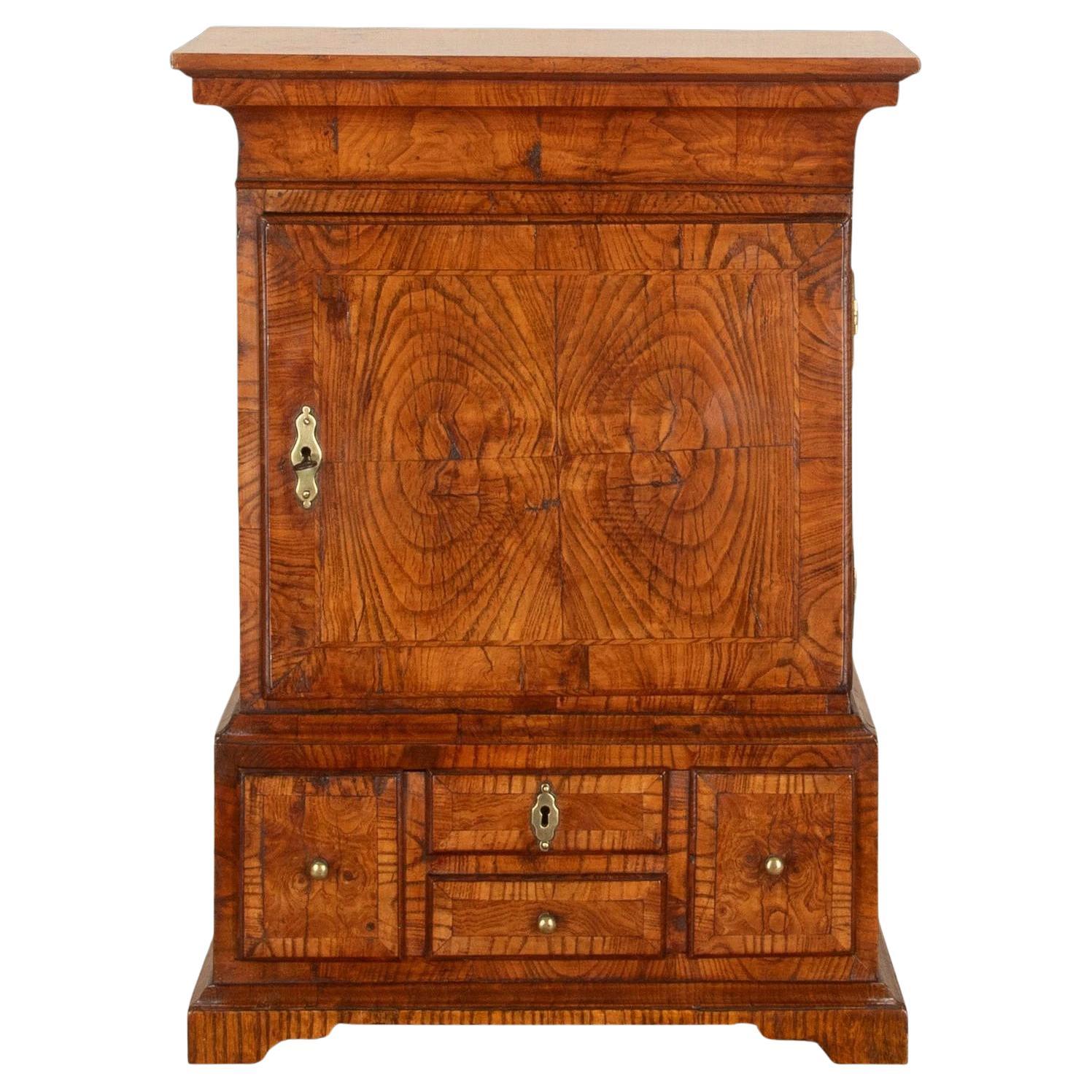 Miniature 18th Century Ash Spice Cabinet For Sale