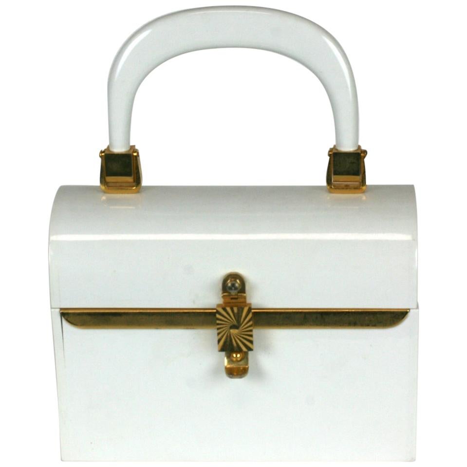 Miniatur-Boxtasche aus Kunststoff aus den 1960er Jahren, Saks Fifth Ave. im Angebot