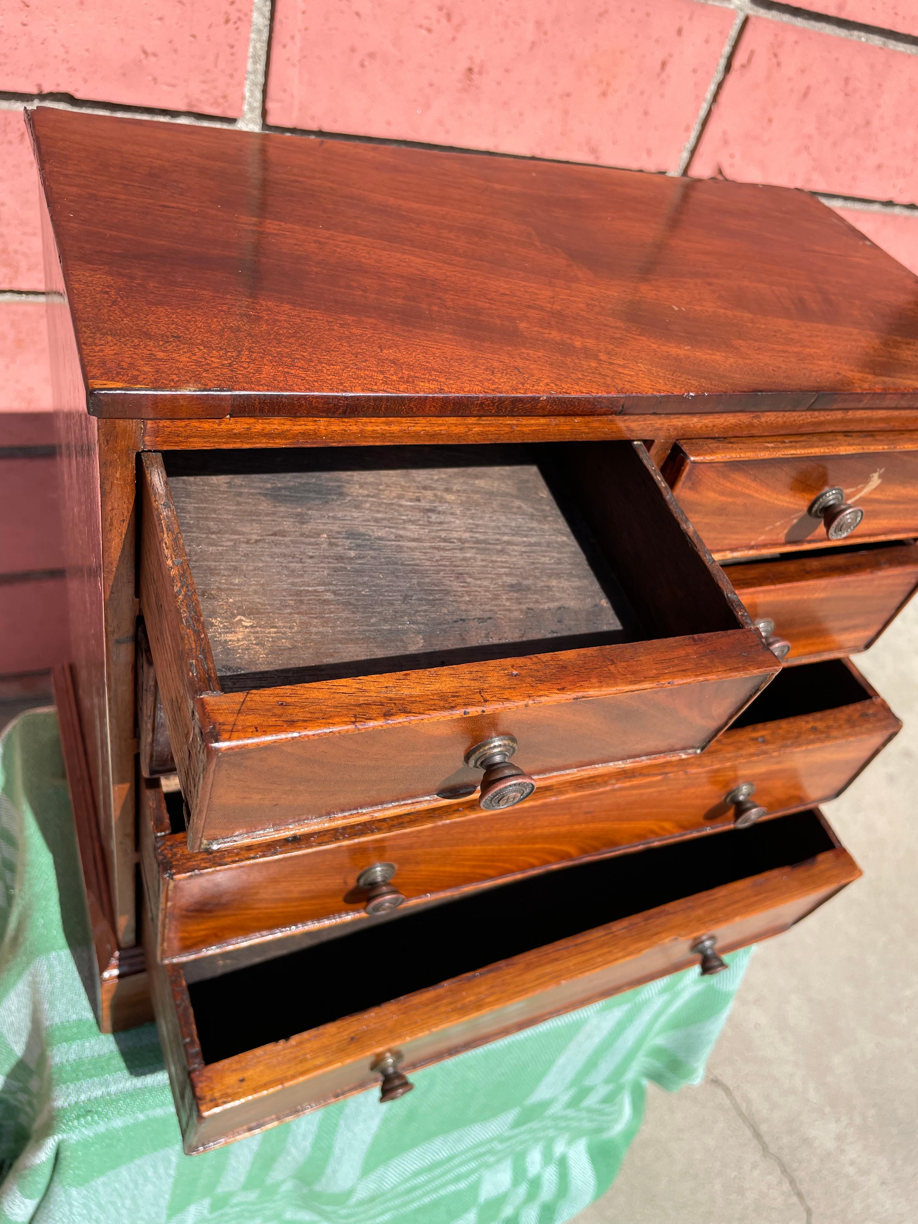 Georgian Miniature 19th Century Chest of Drawers For Sale