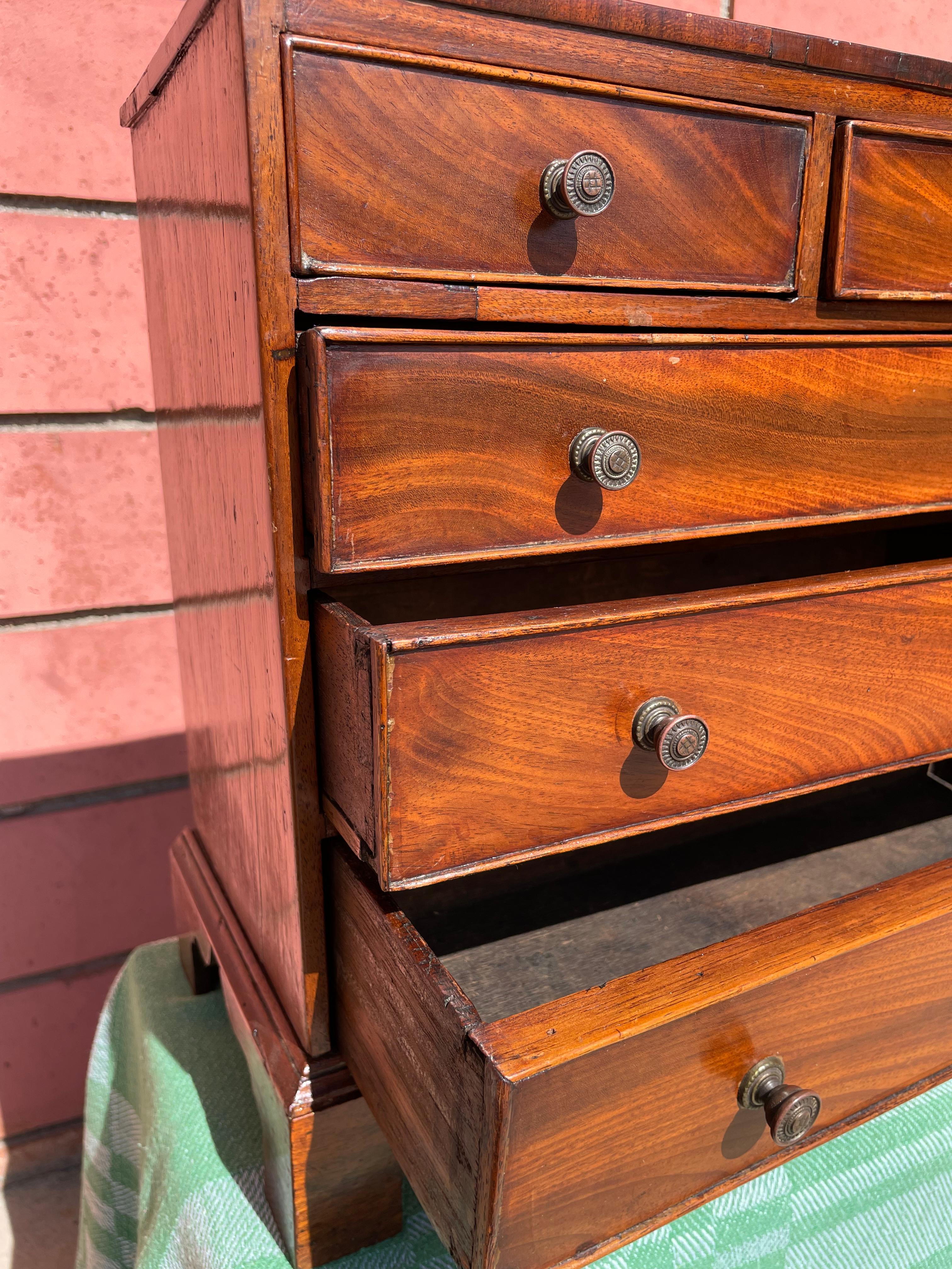 Miniature 19th Century Chest of Drawers In Good Condition For Sale In Los Angeles, CA