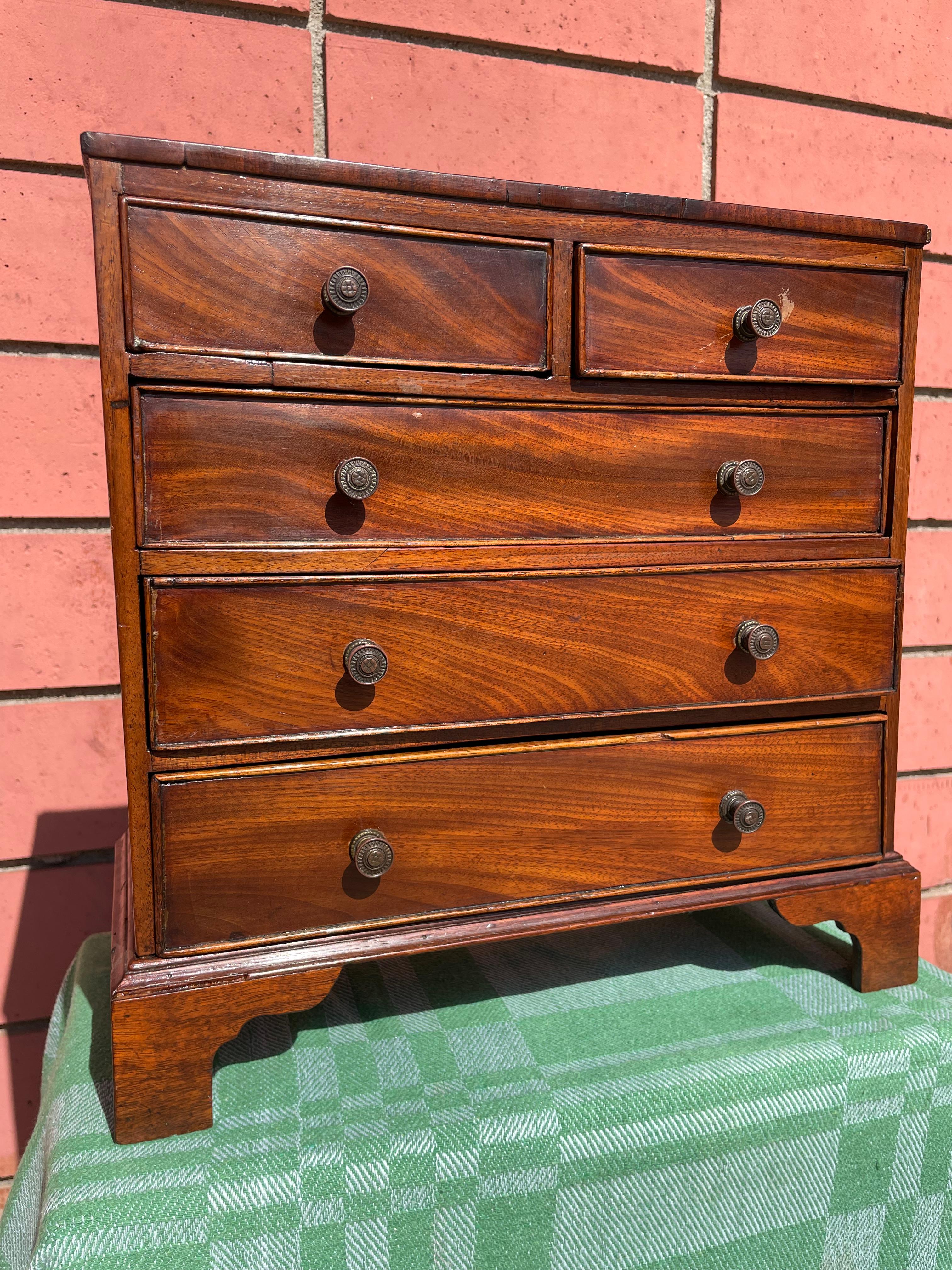 Miniature 19th Century Chest of Drawers For Sale 1