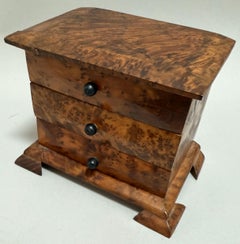 Miniature 19th Century Indonesian Amboyna Burl Chest