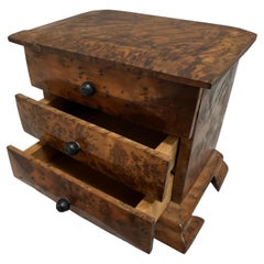 Antique Miniature 19th Century Indonesian Amboyna Burl Chest