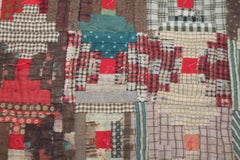 Miniature 19th Century Log Cabin Doll Quilt