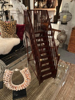 Miniature 20th Century Mahogany Wood Staircase Architectural Model