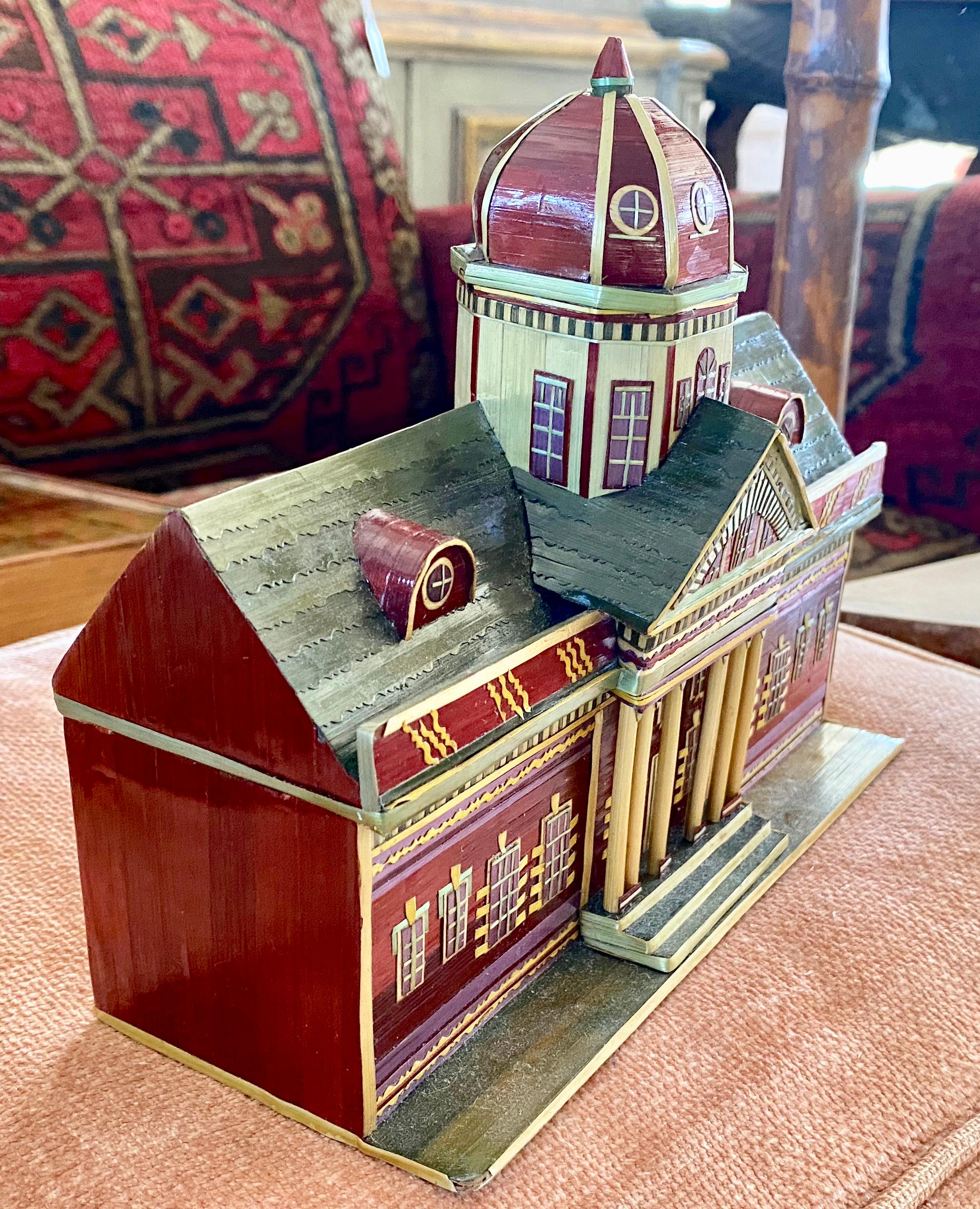 Miniature Painted House Shaped Stacking Box 4