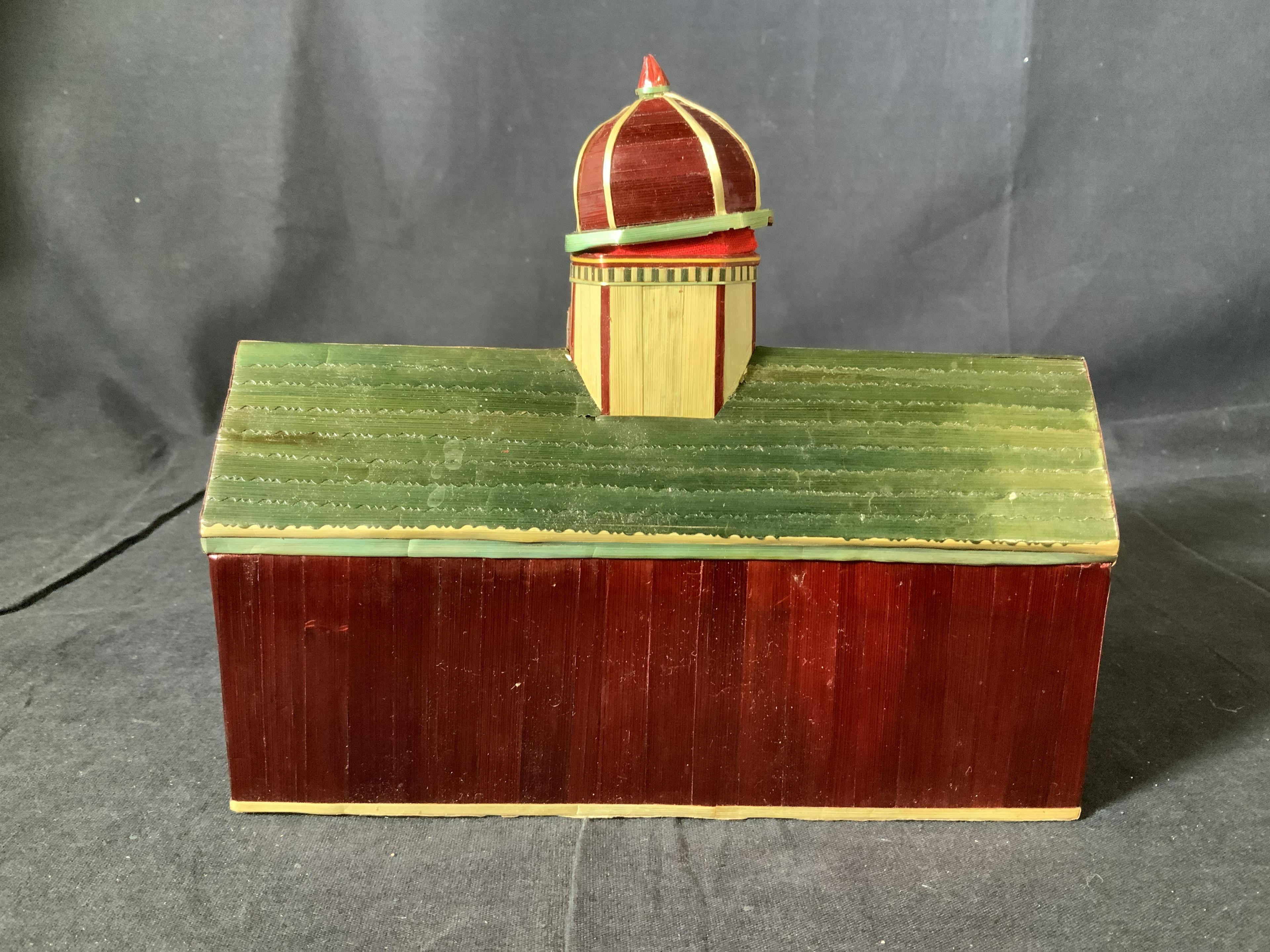 Miniature Painted House Shaped Stacking Box 1