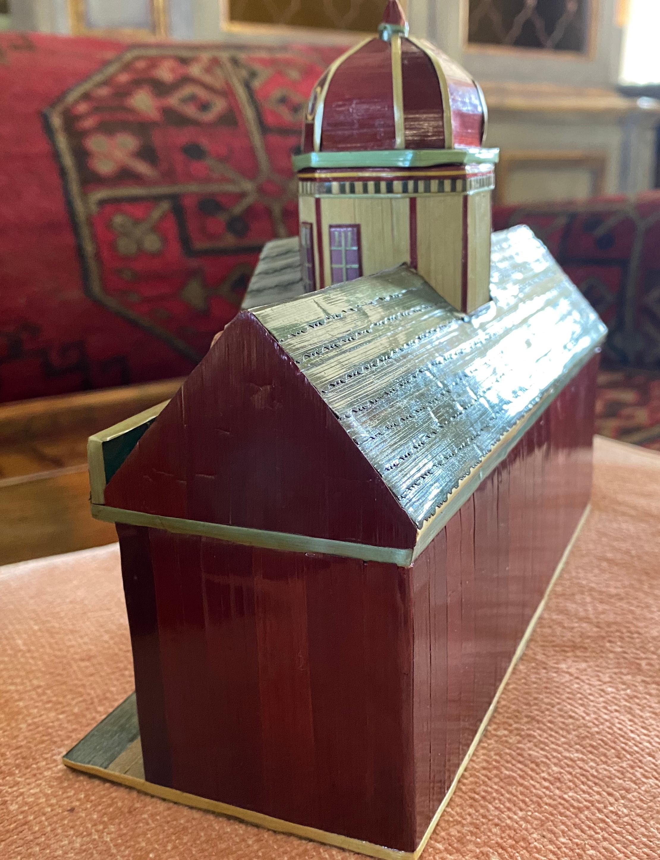 Miniature Painted House Shaped Stacking Box 2