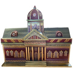 Miniature Painted House Shaped Stacking Box