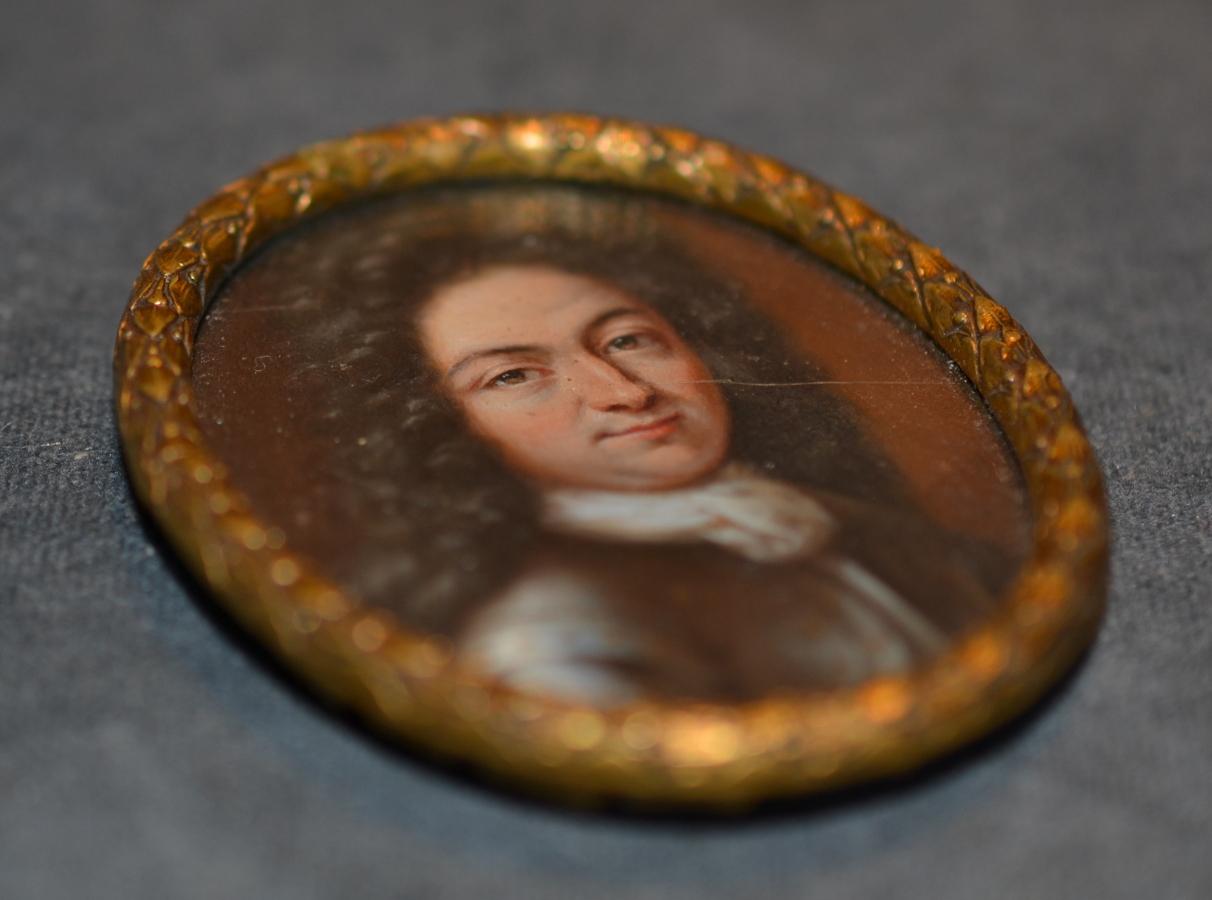 Baroque Portrait miniature d'un homme, Allemagne du Sud, datant d'environ 1680 en vente