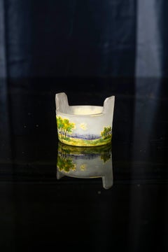 Miniature Acid-Etched Enameled Glass Vase by Daum Nancy, France, 20th Century