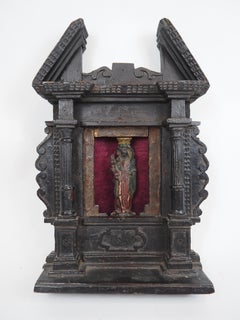 Miniature Altar with Mother Mary with infant Jezus in Renaissance style, 1657