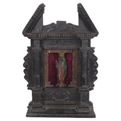 Miniature Altar with Mother Mary with infant Jezus in Renaissance style, 1657