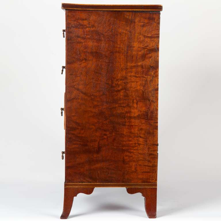 19th Century Miniature Antique American Federal Salesmans Sample Chest of Drawers, circa 1800