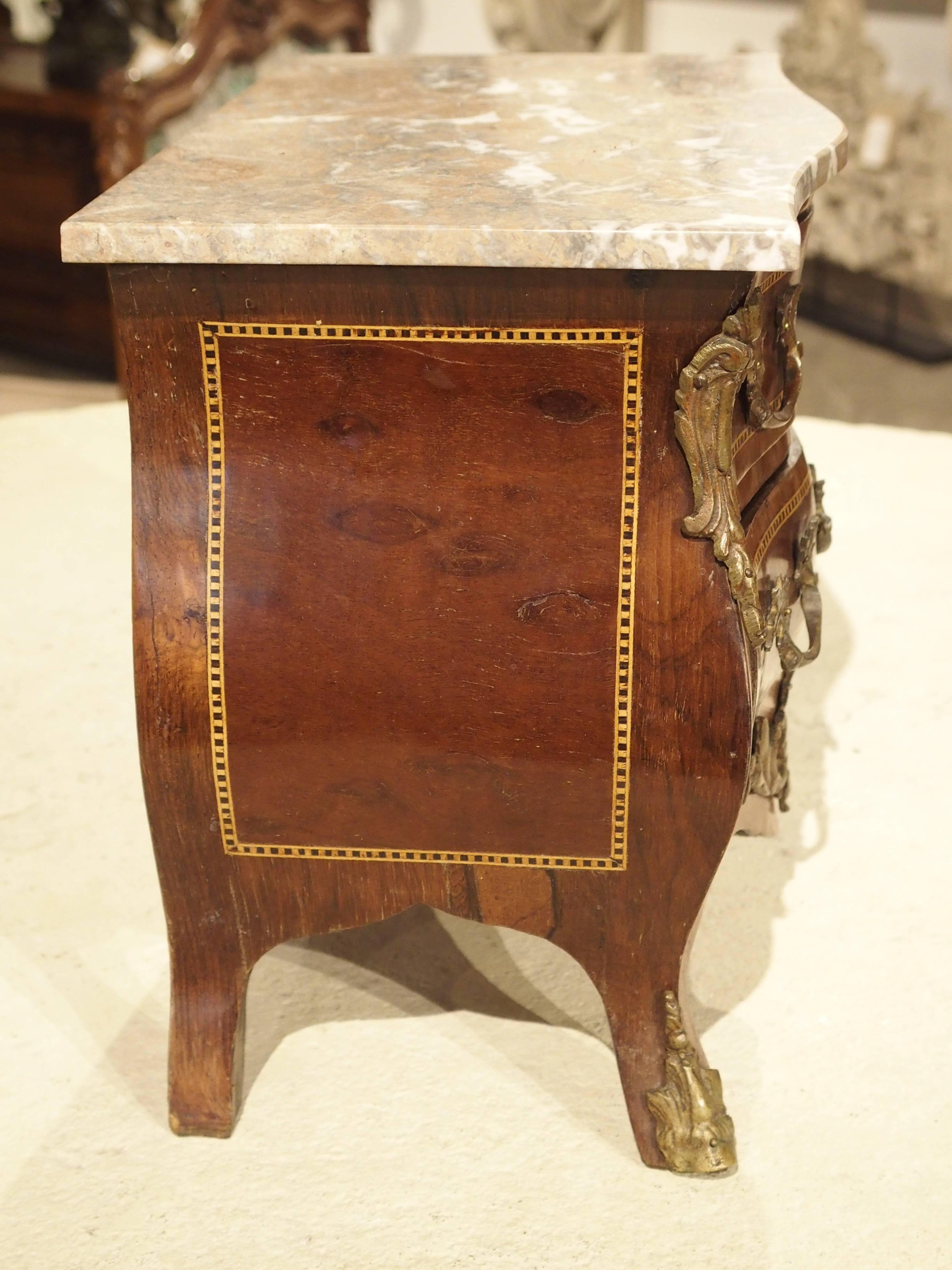 Louis XV Miniature Antique Chest of Drawers from France, circa 1880