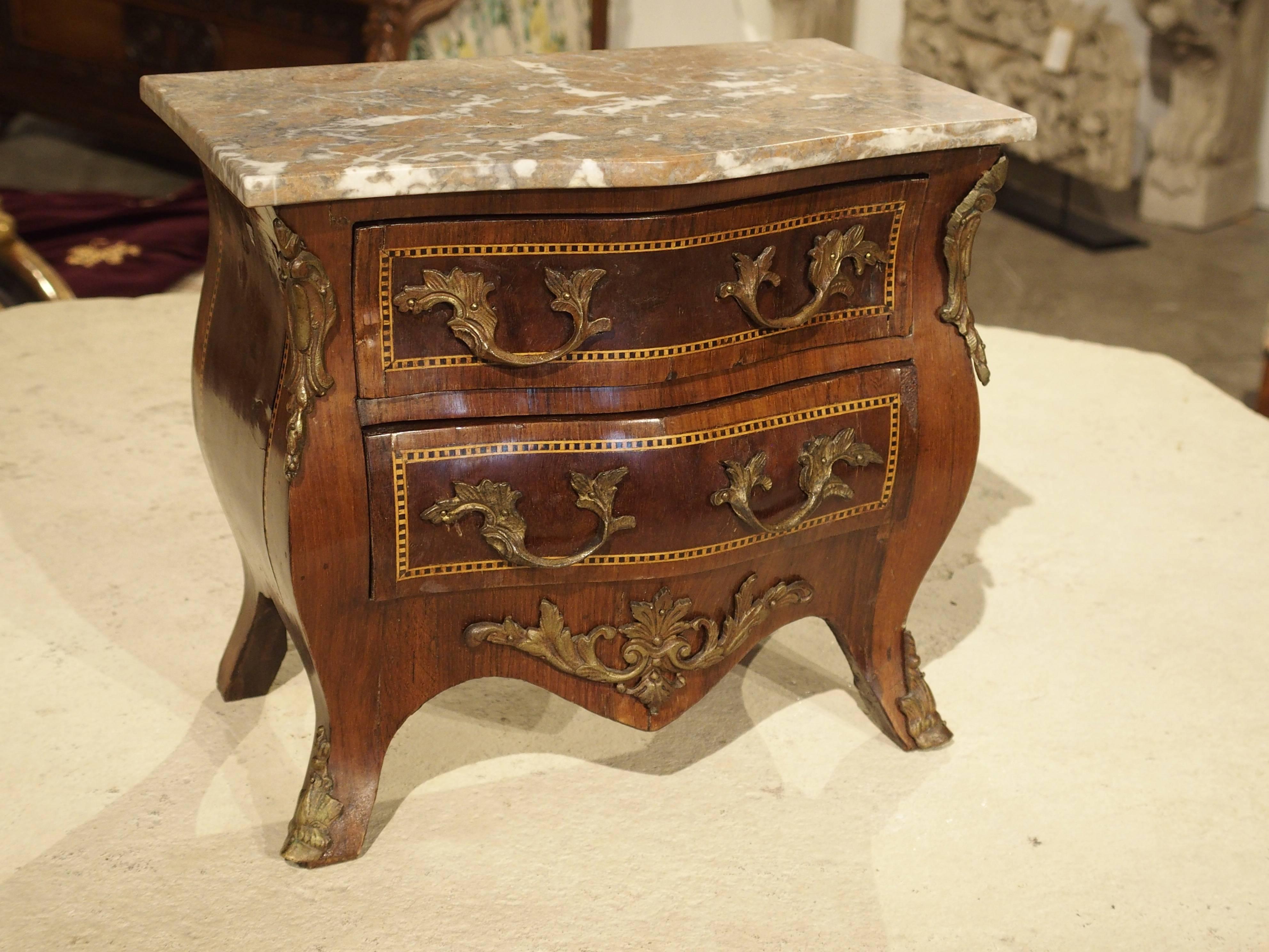 French Miniature Antique Chest of Drawers from France, circa 1880
