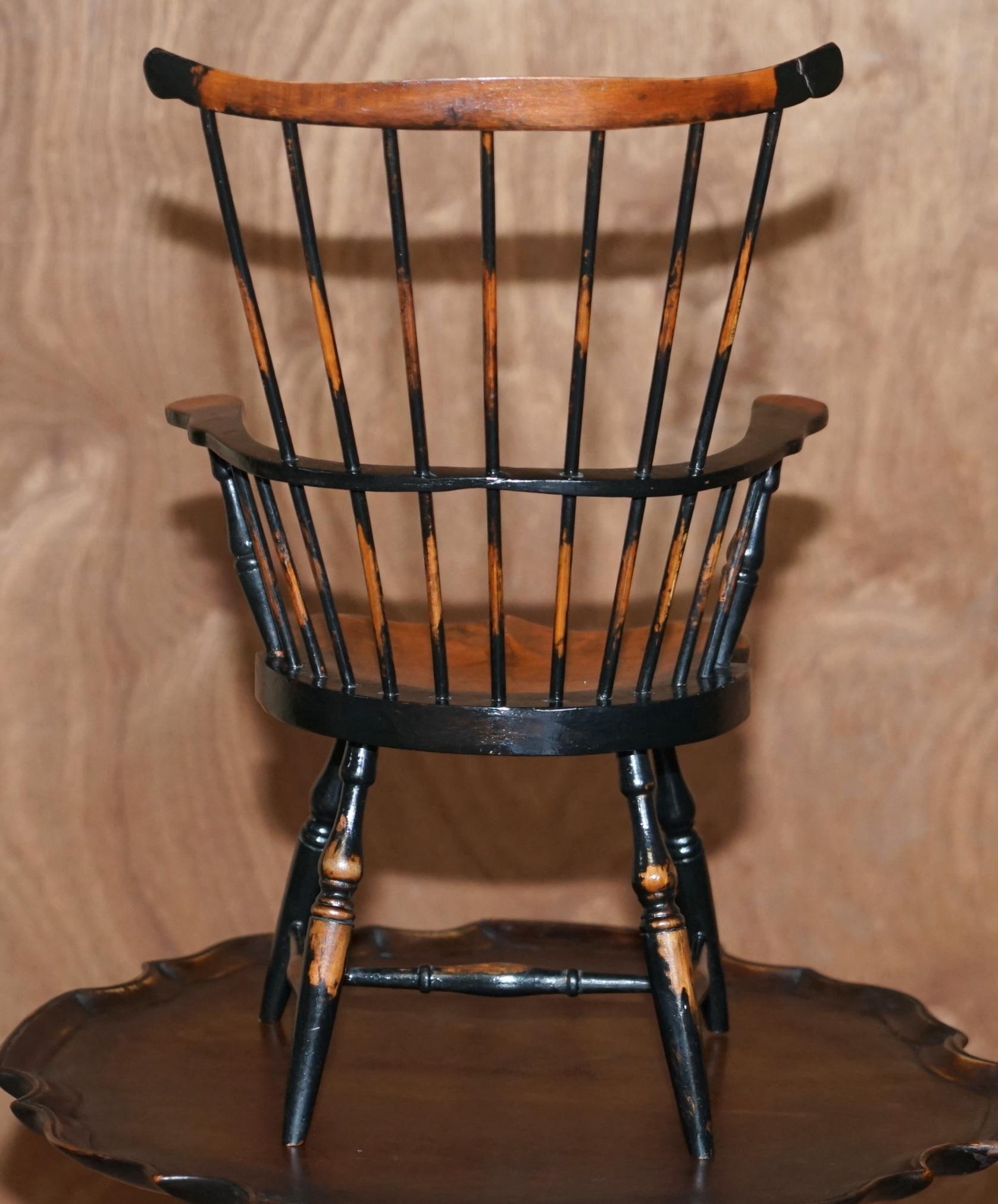 Miniature Antique Comb Back Windsor Armchair Based on the 18th Century Design For Sale 2