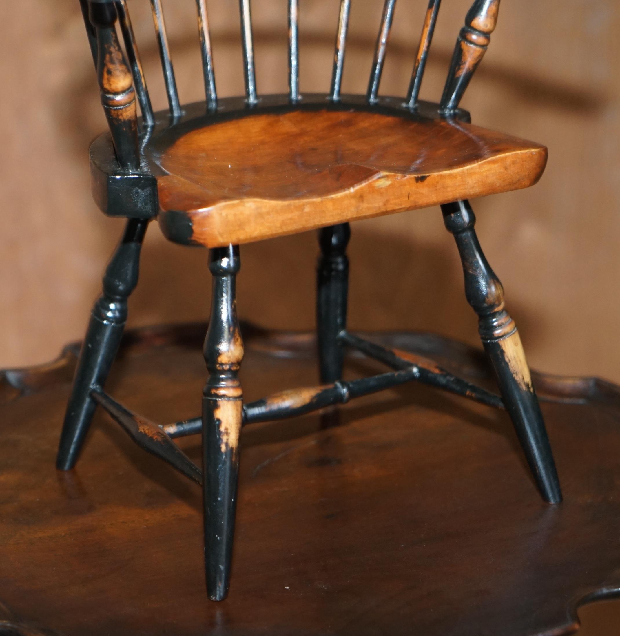 20th Century Miniature Antique Comb Back Windsor Armchair Based on the 18th Century Design For Sale