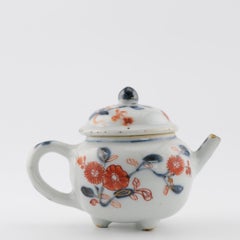 Miniature Antique Edo Period Ca 1700 Japanese Porcelain pot Imari Red