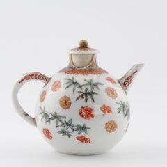 Miniature Antique Edo Period Early 18th Century Japanese Porcelain Teapot