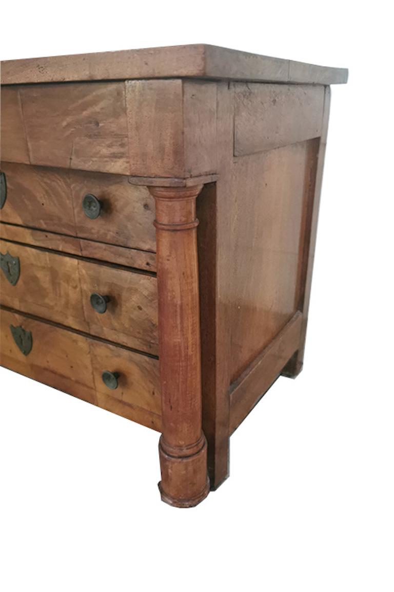 French Miniature Antique Empire chest of drawers For Sale