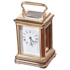 Miniature Antique French Brass Carriage Clock