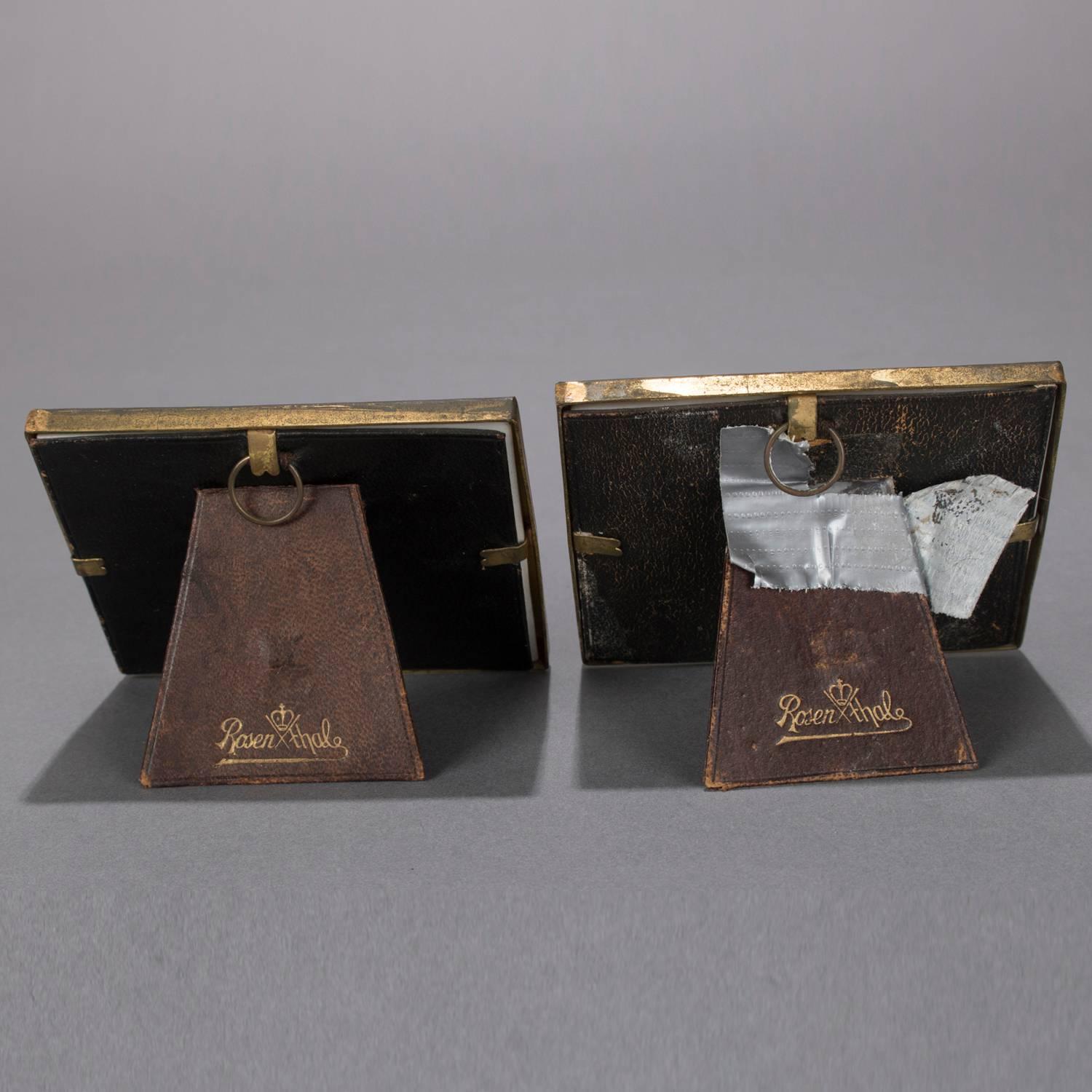 Metal Miniature Antique German Rosenthal Plaques 