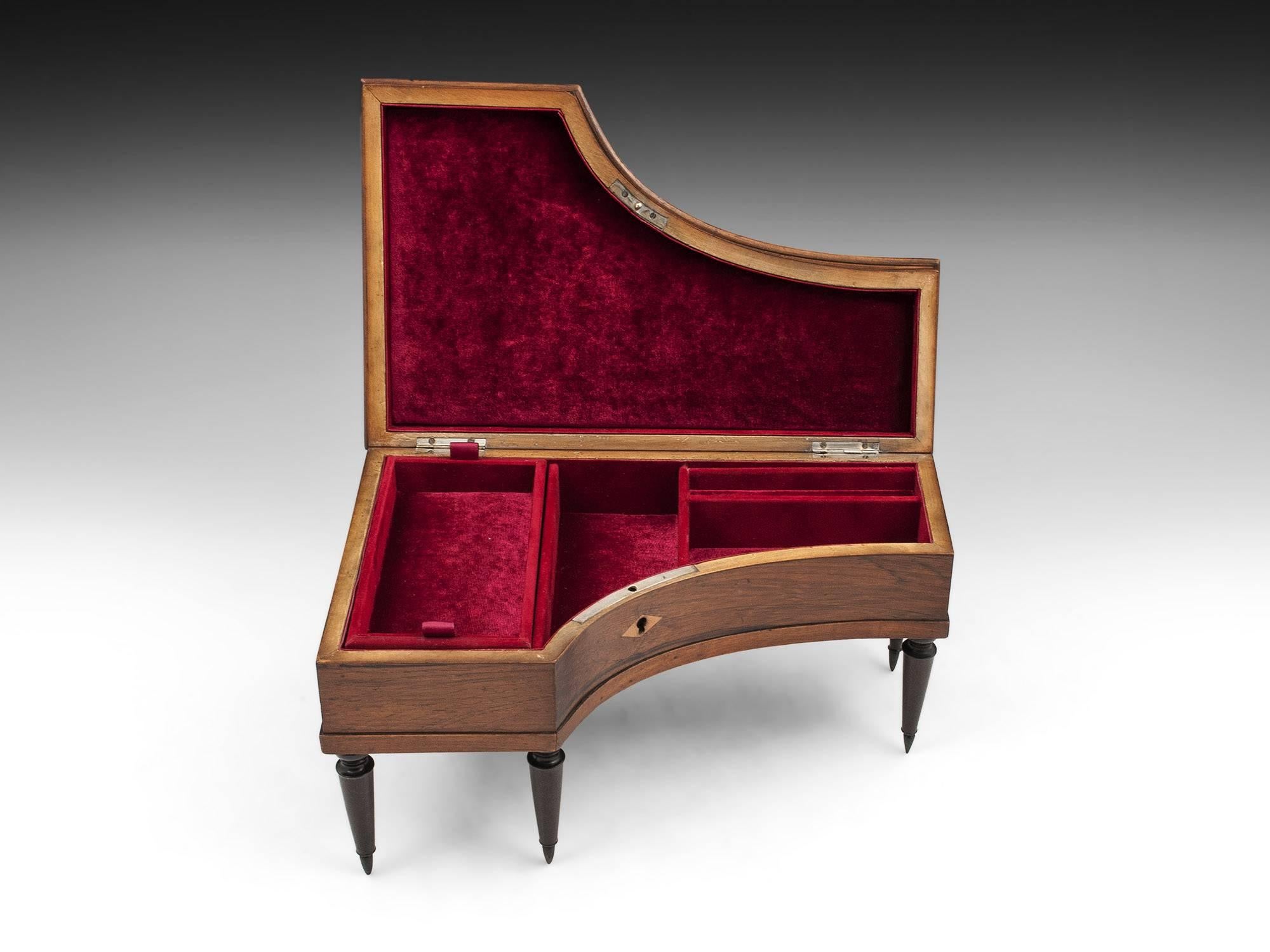Miniature Antique Grand Piano Jewelry Box, circa 1830 In Good Condition In Northampton, United Kingdom