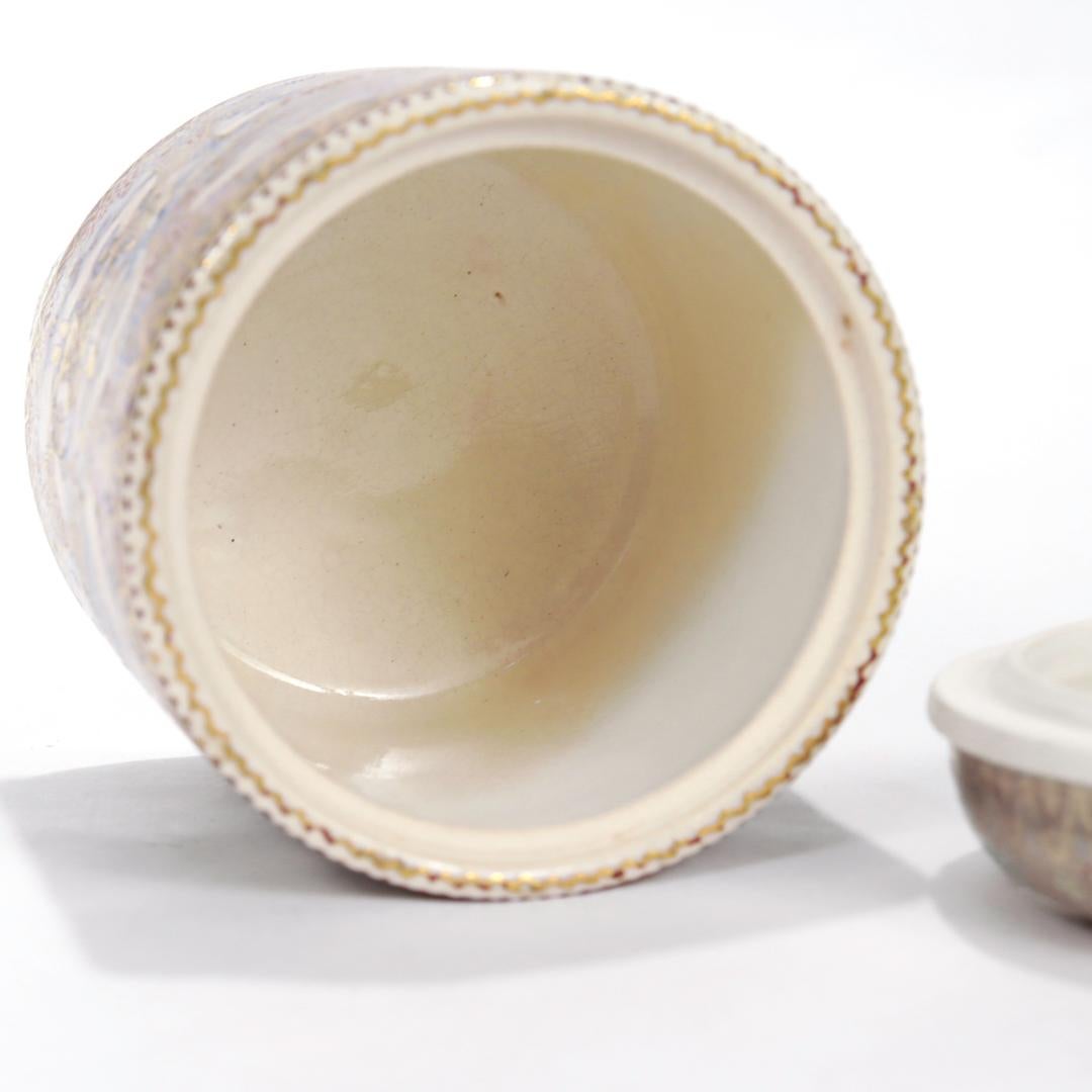 Miniature Antique Japanese Satsuma Pottery Censer or Koro For Sale 6