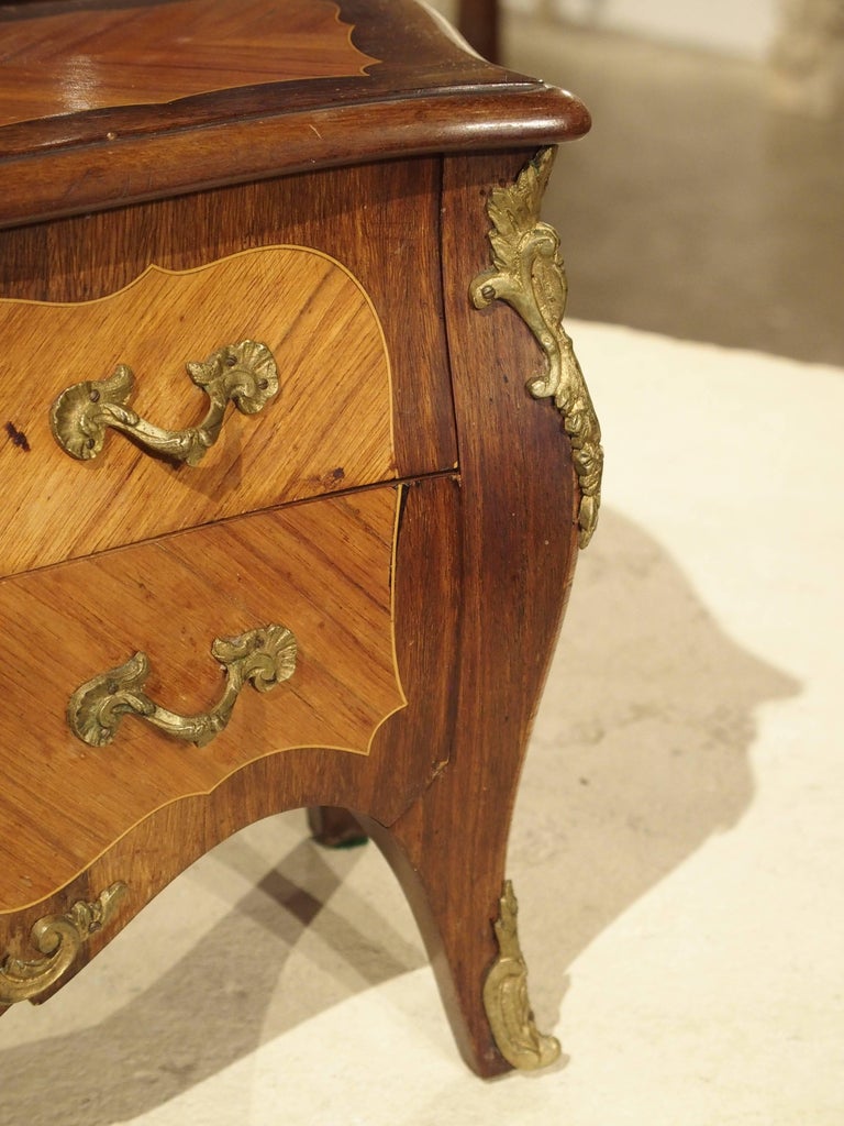 Commode Miniature en Bois, Jaune Vanille Vieilli, Maison de Poupée, 1
