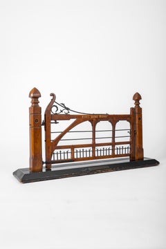 Miniature antique wooden manor gate: Litle stoke manor
