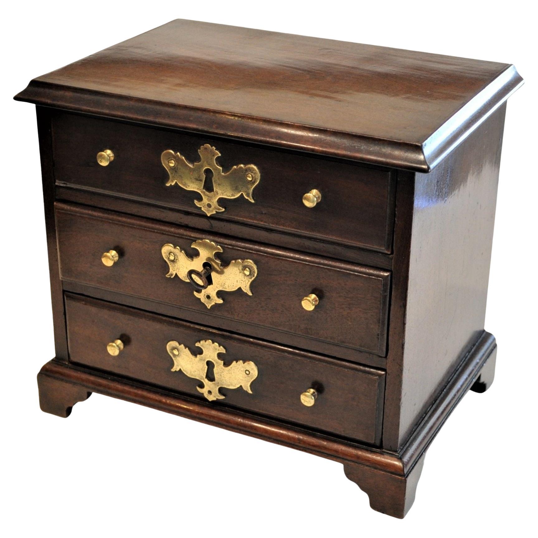Miniature Victorian Marquetry Chest of Drawers at 1stDibs