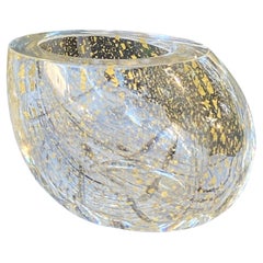 Vaso in miniatura d'artista firmato Gold Fleck