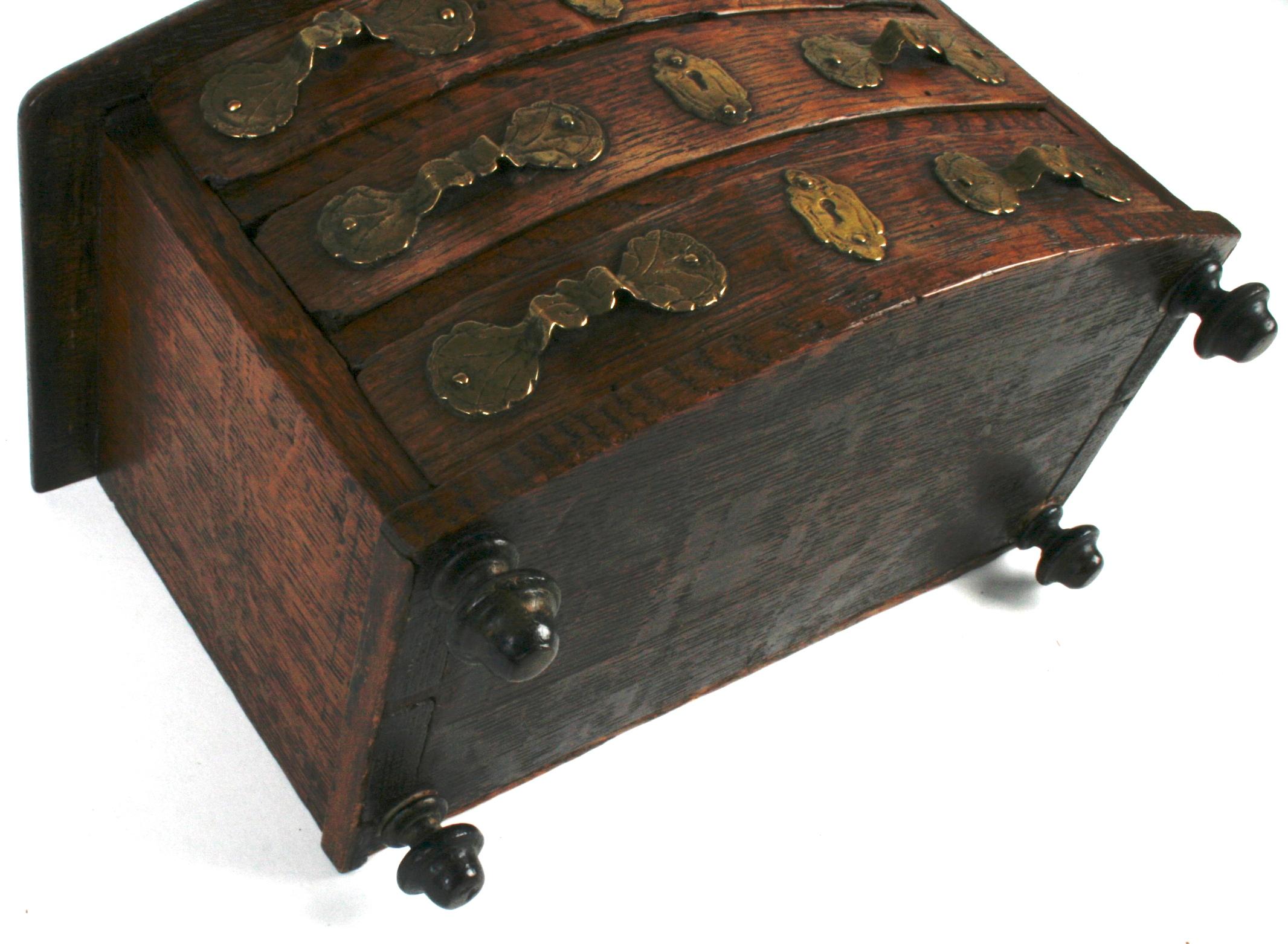 English Miniature Bow Fronted Chest, c1830 For Sale