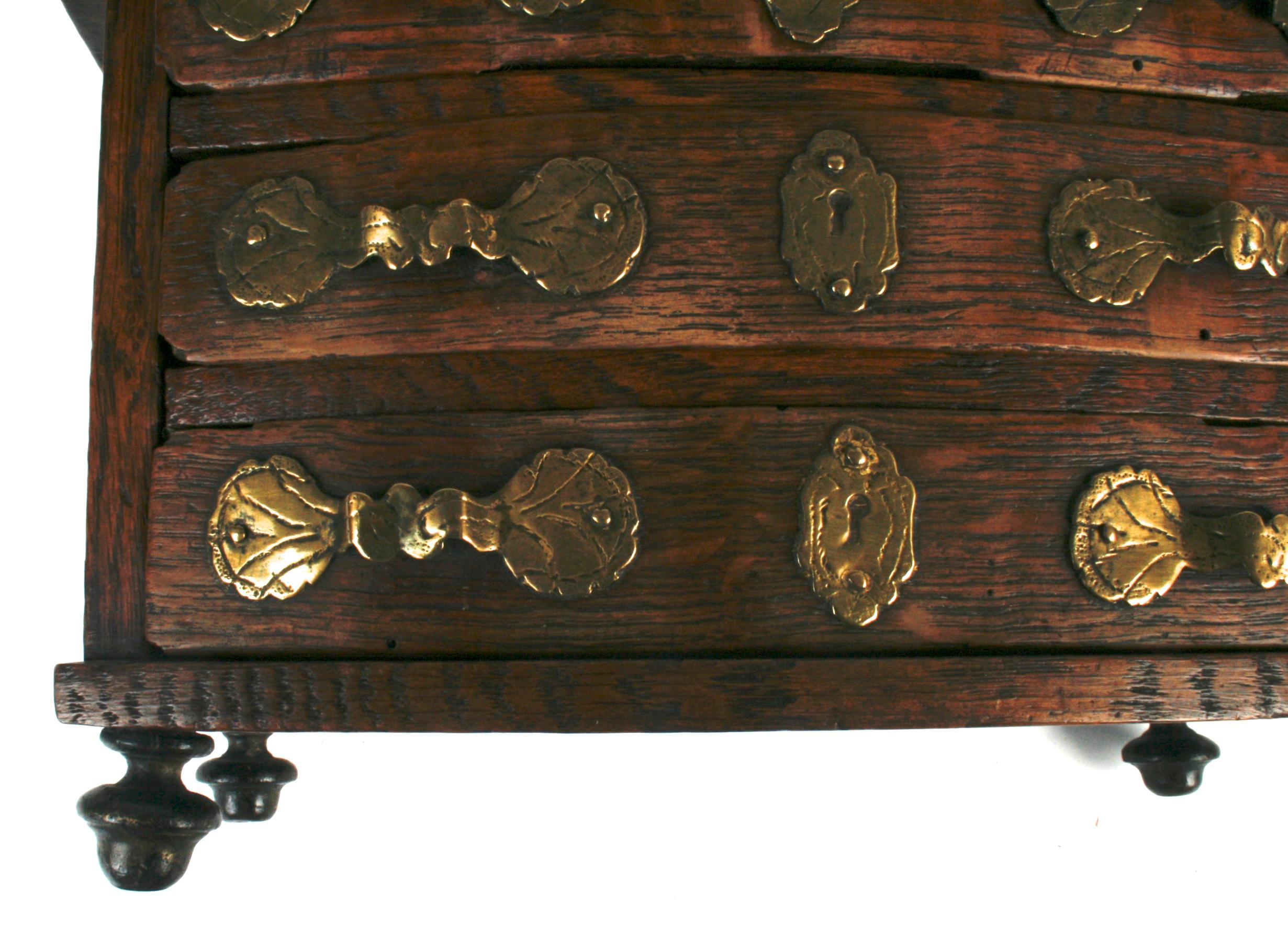 Miniature Bow Fronted Chest, c1830 In Good Condition For Sale In valatie, NY