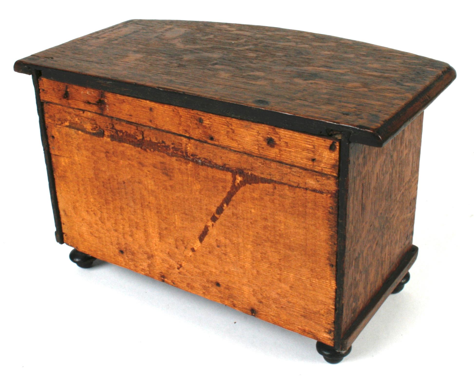 19th Century Miniature Bow Fronted Chest, c1830 For Sale