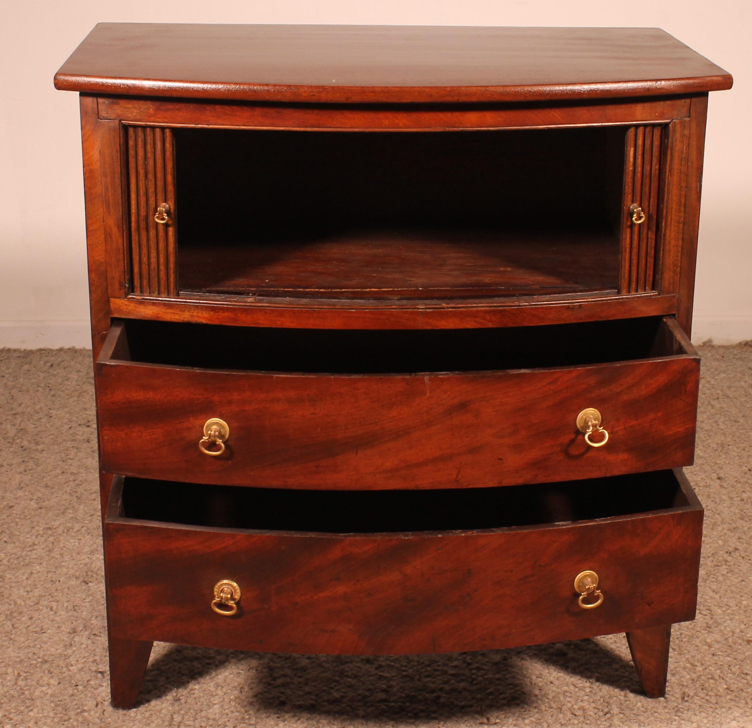 British Miniature Bowfront Chest Of Drawers From The 19th Century For Sale