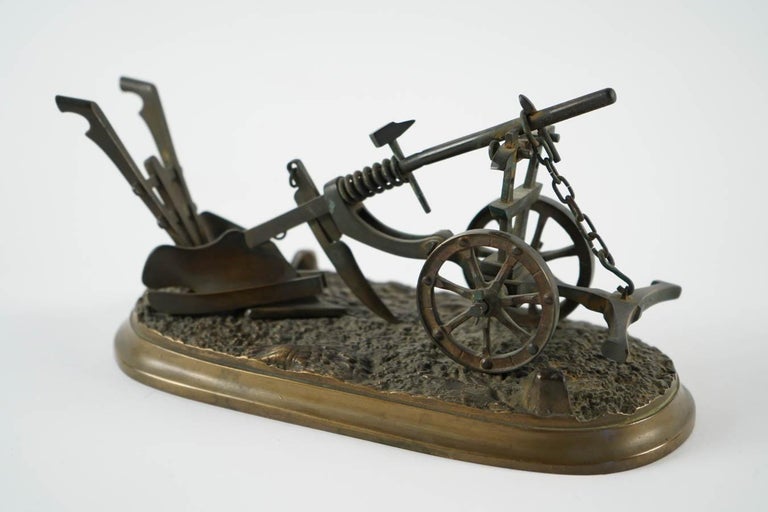 Miniature Bronze Plow, circa 1900 For Sale at 1stDibs the bronze plow