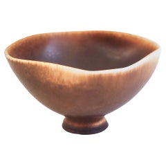Miniature Brown Ceramic Bowl, Berndt Friberg, Gustavsberg - 1977