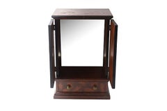 Miniature Burl Wood Armoire Cabinet