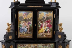 Miniature Cabinet, Vienna, Enamel and Gilded Bronze, Enameled Porcelain